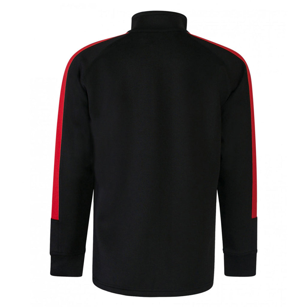 Finden + Hales Kids Black/Red Knitted Tracksuit Top