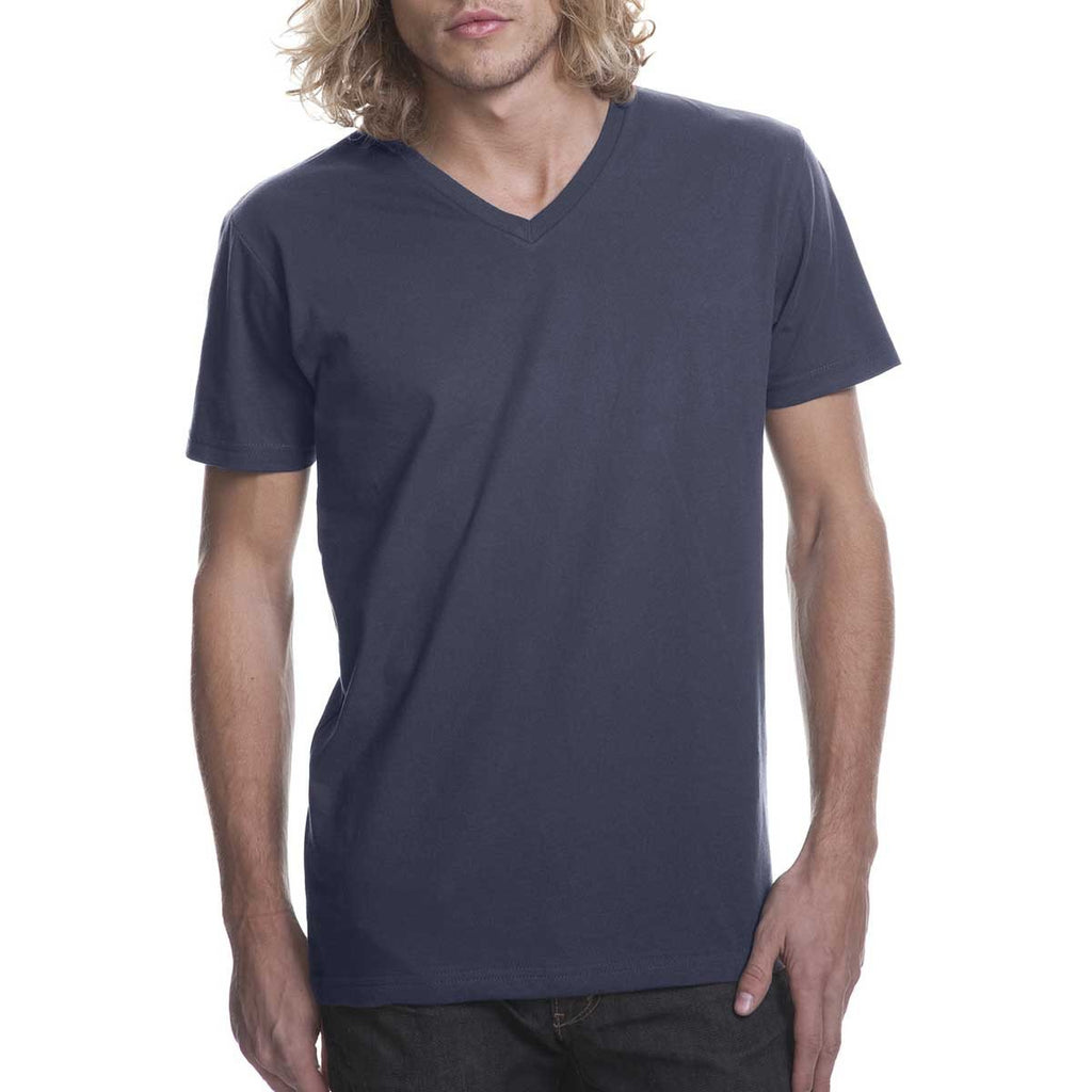 N3200 Next Level Men's Indigo Premium Fitted Short-Sleeve V-Neck Tee