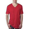 N3200 Next Level Men's Red Premium Fitted Short-Sleeve V-Neck Tee