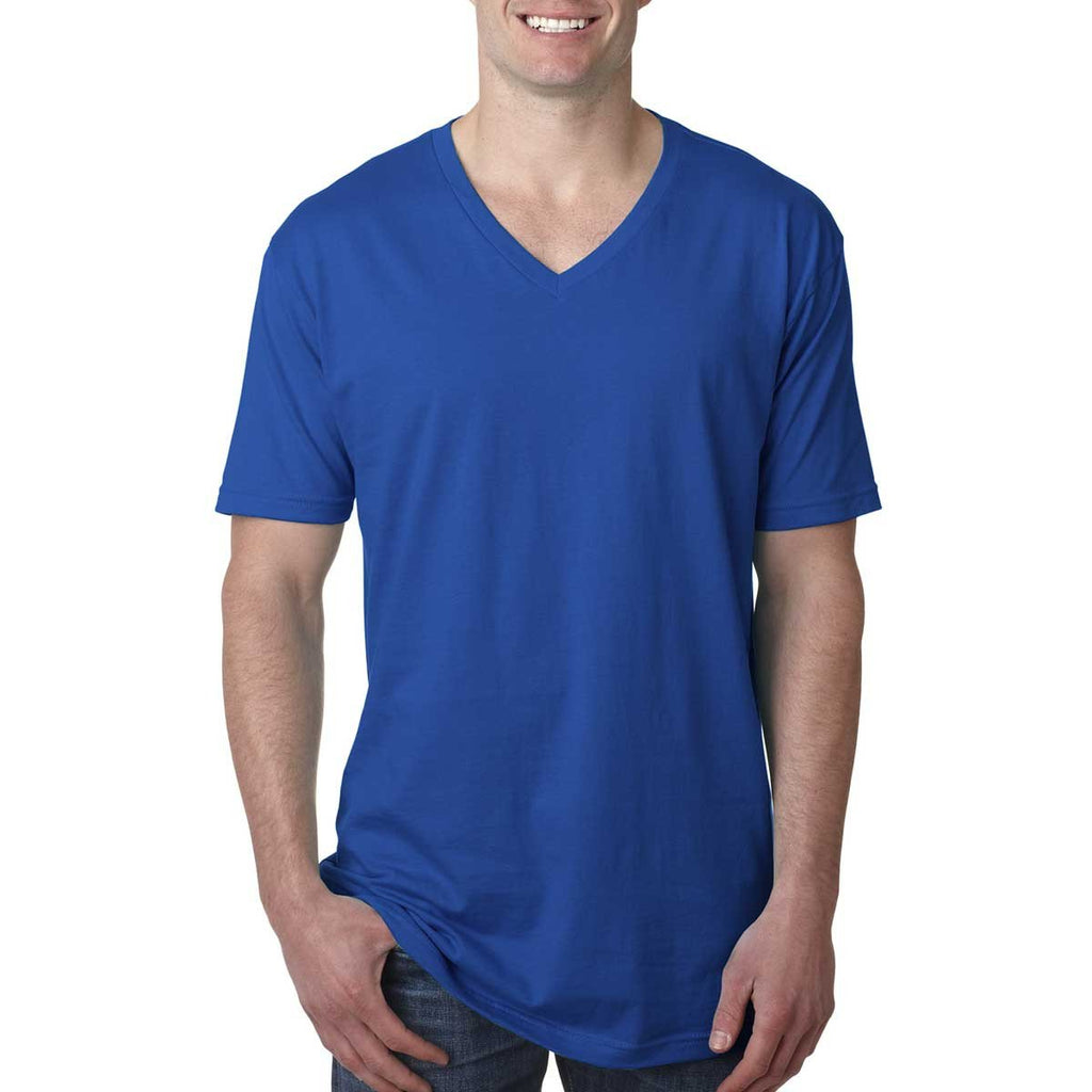 N3200 Next Level Men's Royal Premium Fitted Short-Sleeve V-Neck Tee