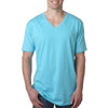 N3200 Next Level Men's Tahiti Blue Premium Fitted Short-Sleeve V-Neck Tee