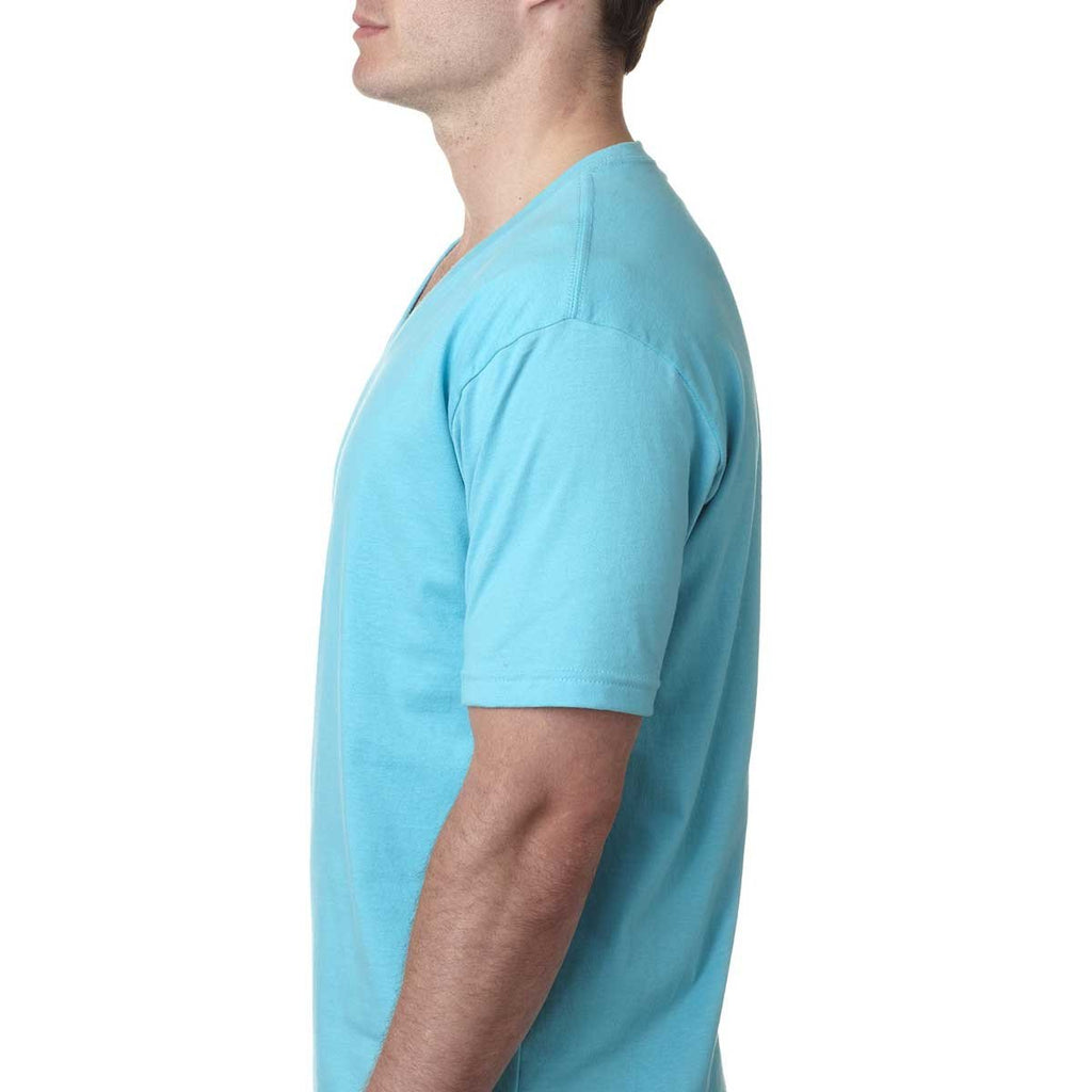 Next Level Men's Tahiti Blue Premium Fitted Short-Sleeve V-Neck Tee