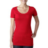 N3530 Next Level Women's Red Scoop Neck Tee
