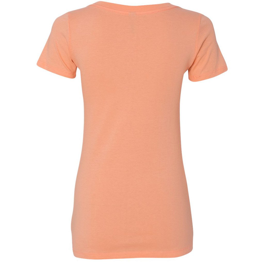 Next Level Women's Light Orange Deep V-Neck Tee