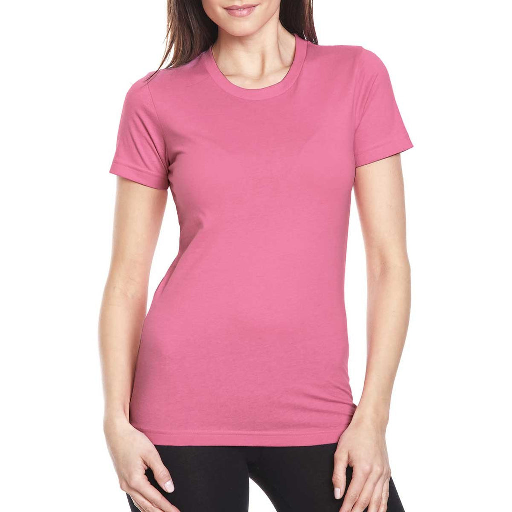 Next Level Women's Hot Pink Boyfriend Tee 