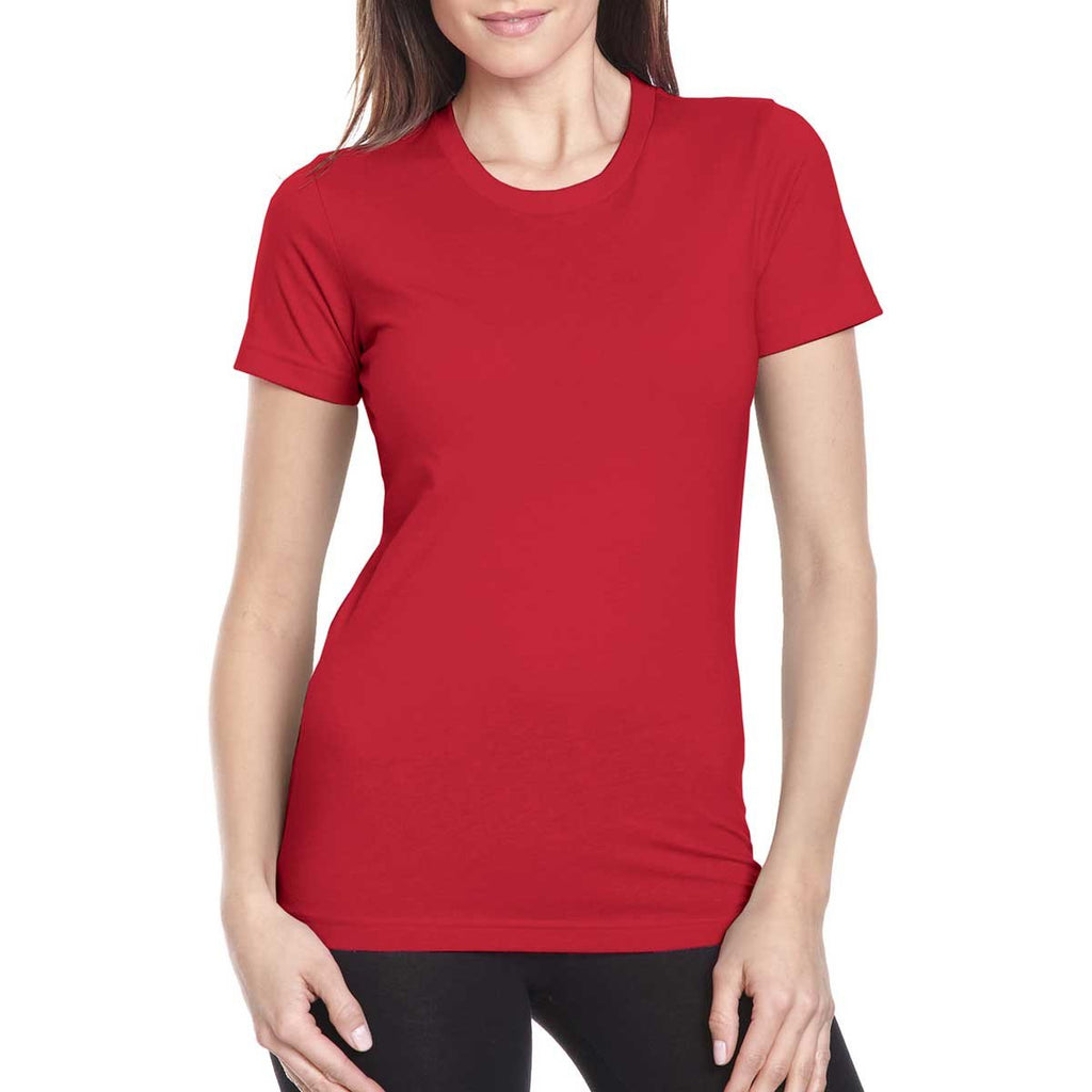 Next Level Women's Red Boyfriend Tee 