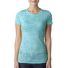 Next Level Women's Tahiti Blue Burnout Tee