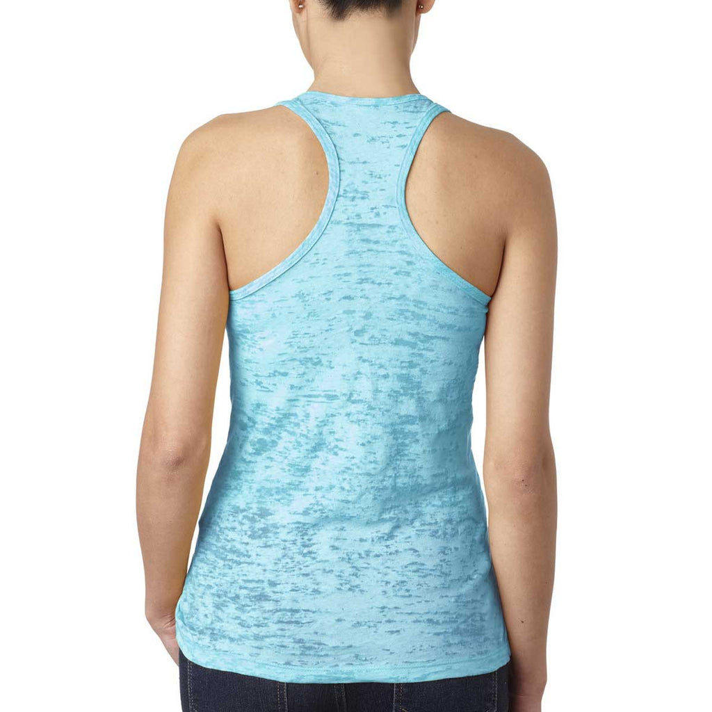 Next Level Women's Tahiti Blue Burnout Racerback Tank