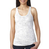 Next Level Women's White Burnout Racerback Tank