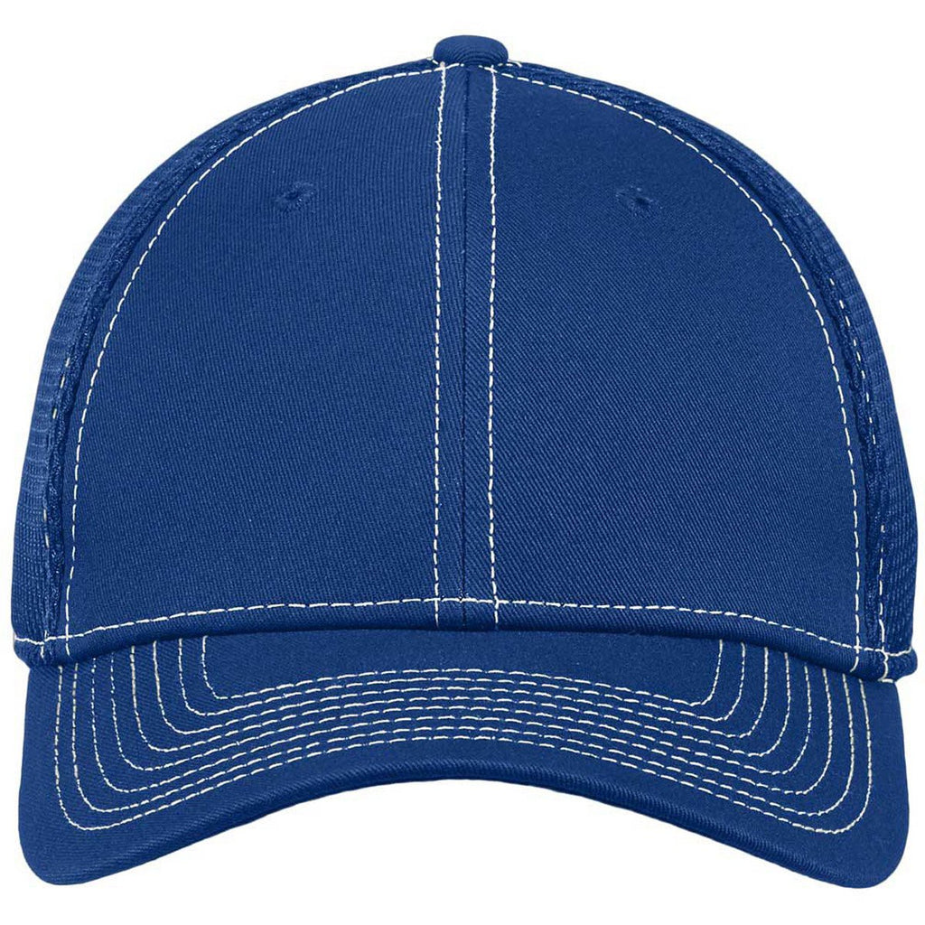 New Era 39THIRTY Royal/White Stretch Mesh Contrast Stitch Cap