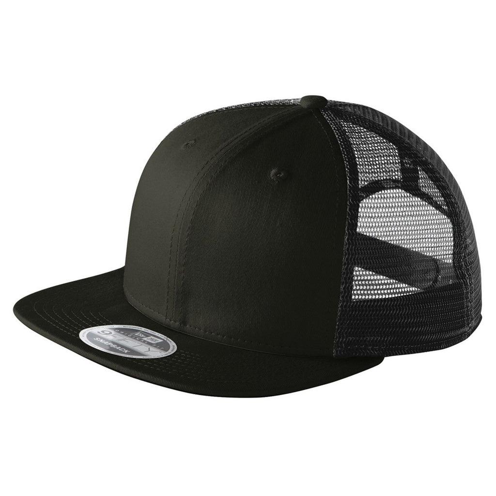 New Era Black Original Fit Snapback Trucker Cap