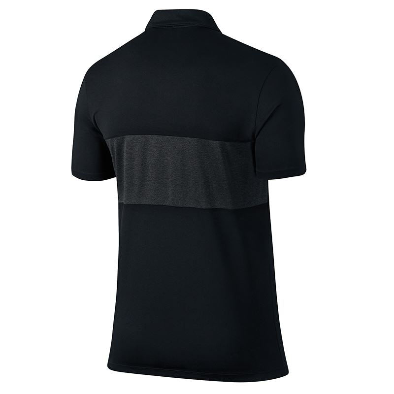 Nike Men's Black Heather/White Breathe Colour Block Polo