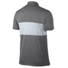 Nike Men's Carbon Heather/Birch Heather/White Breathe Colour Block Polo