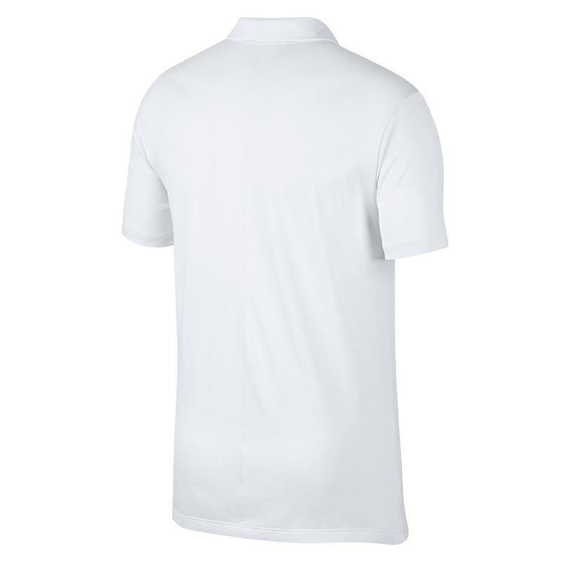 Nike Men's White/FLT Silver Breathe Polo