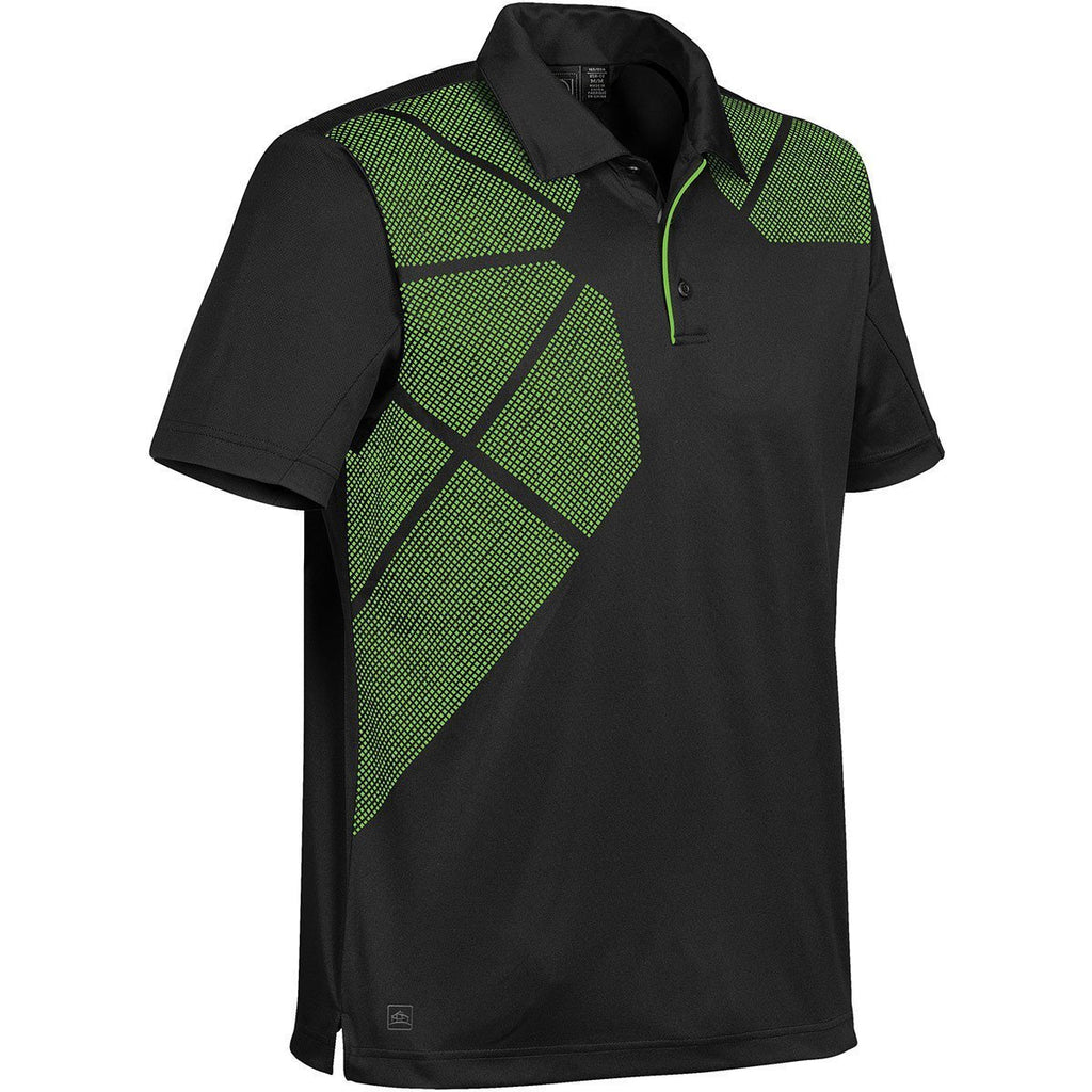 Stormtech Men's Black/Spring Green Prism Performance Polo