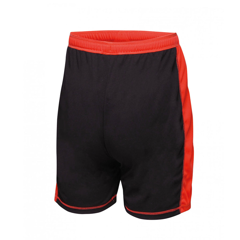 Regatta Activewear Men's Black/Classic Red Tokyo II Contrast Shorts
