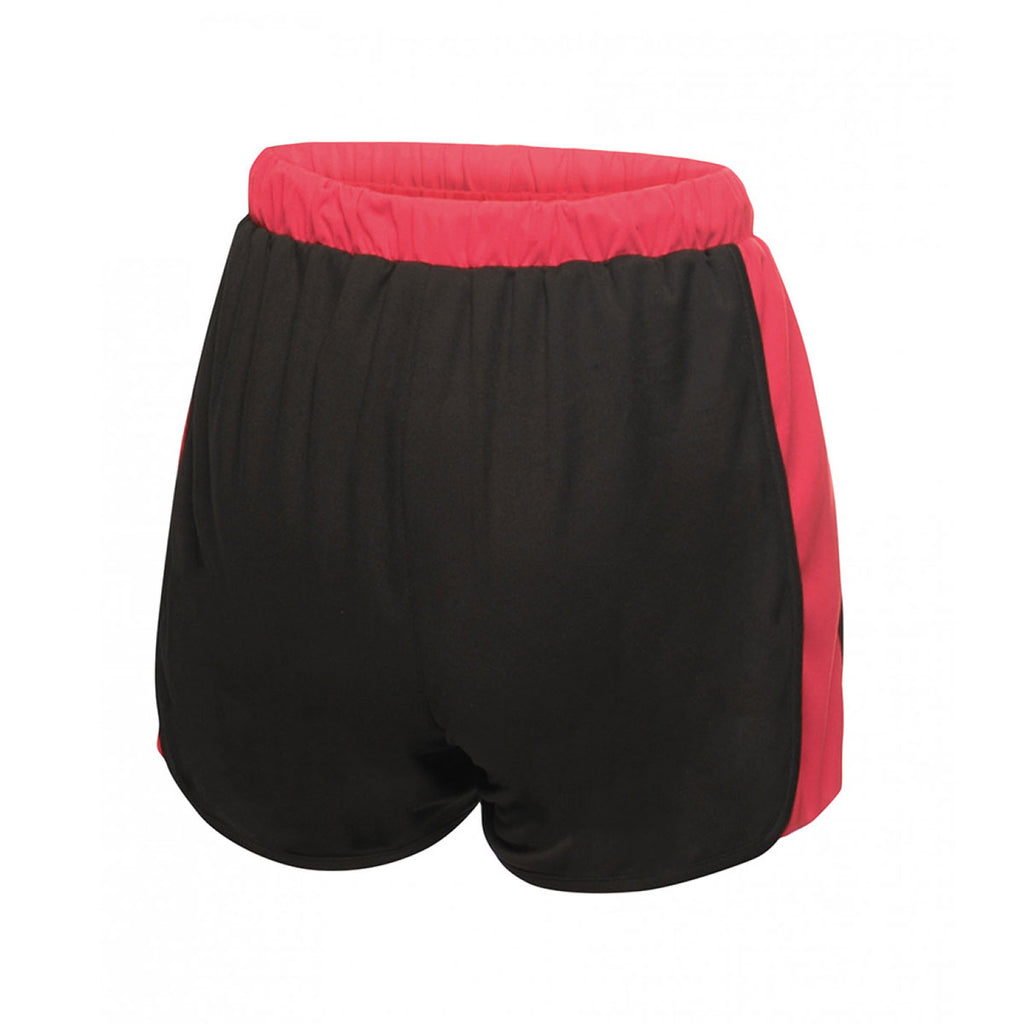 Regatta Activewear Women's Black/Hot Pink Tokyo II Contrast Shorts