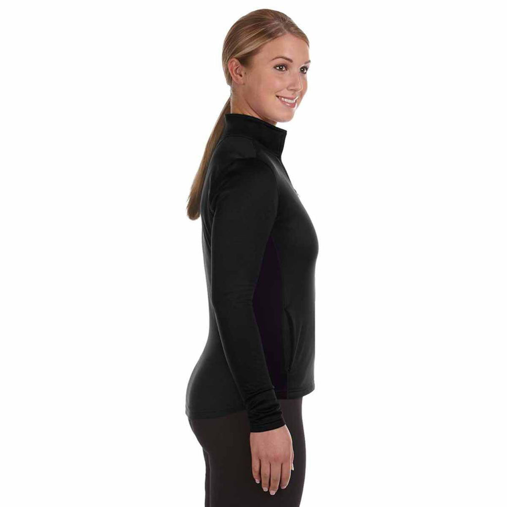 Champion Women's Black/Black Performance 5.4-Ounce Colorblock Full-Zip Jacket