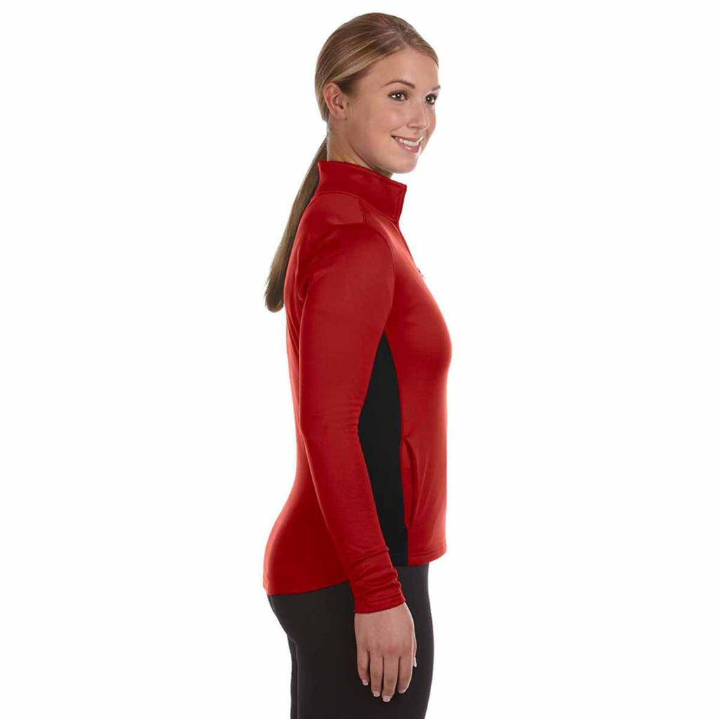 Champion Women's Scarlet/Black Performance 5.4-Ounce Colorblock Full-Zip Jacket