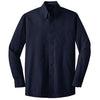 port-authority-women-navy-ls-shirt