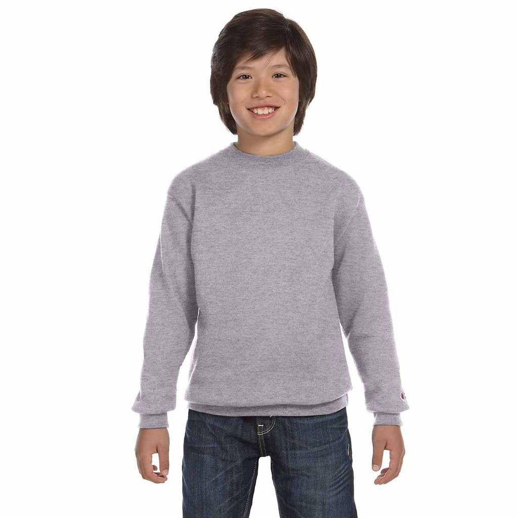 Champion Youth Light Steel Eco 9-Ounce Crew