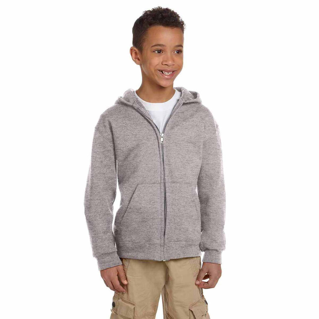 Champion Youth Light Steel Eco 9-Ounce Full-Zip Hood