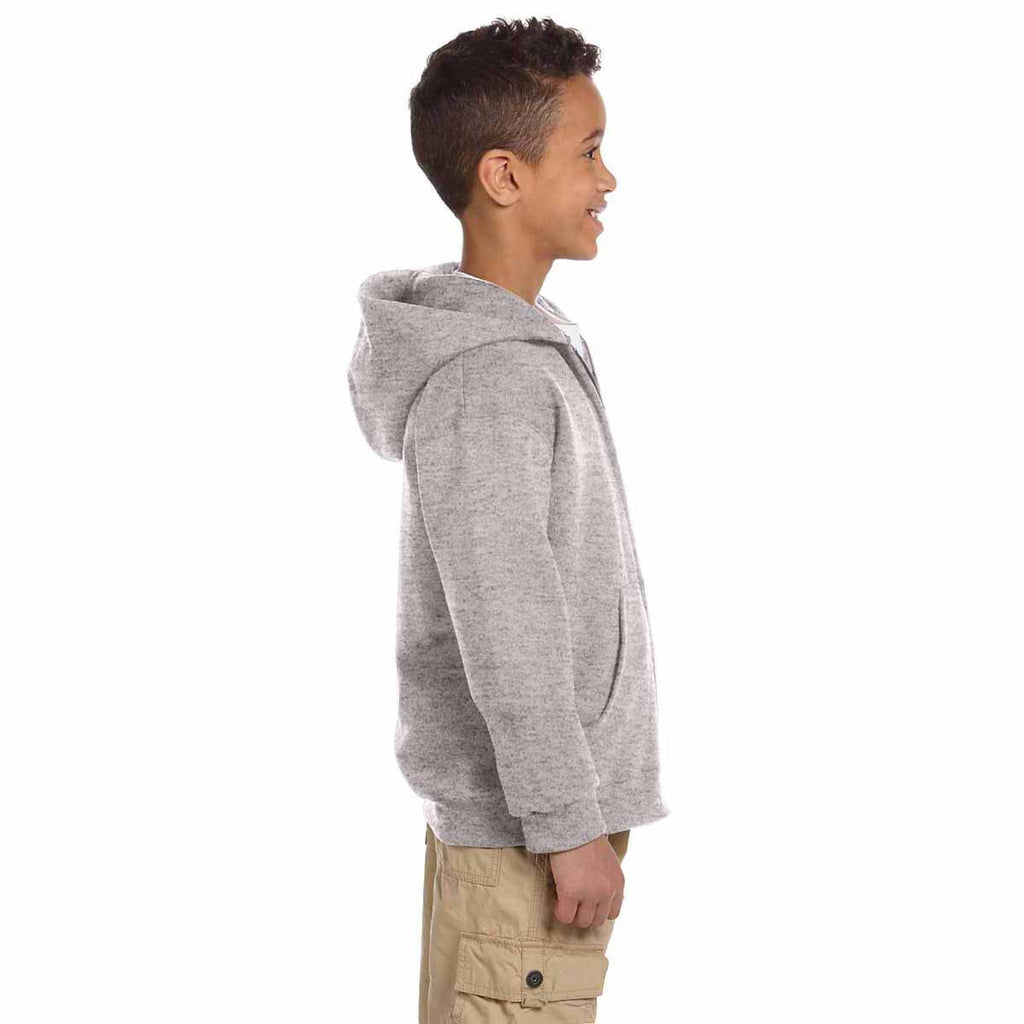 Champion Youth Light Steel Eco 9-Ounce Full-Zip Hood