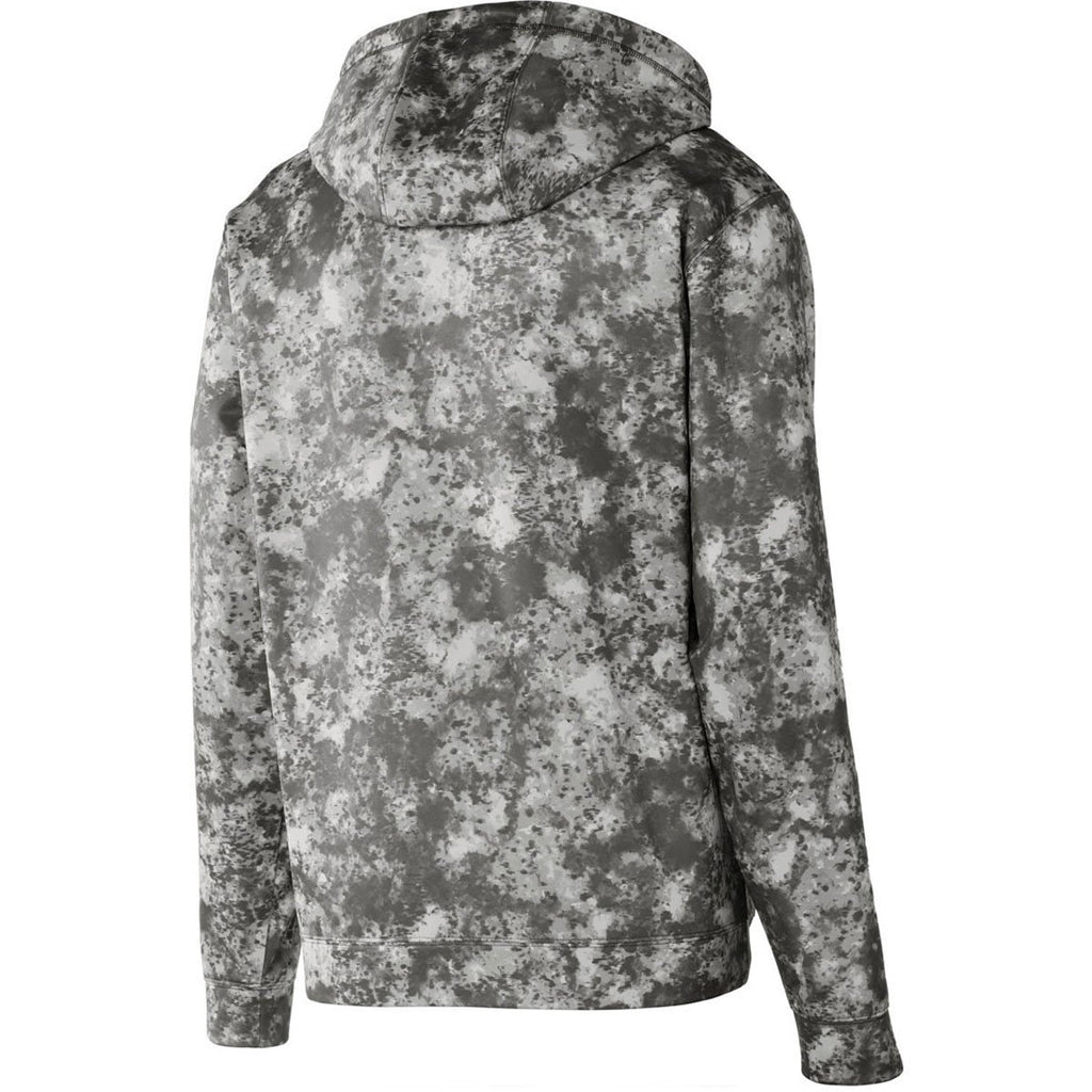 Sport-Tek Men's Dark Smoke Grey Sport-Wick Mineral Freeze Fleece Hooded Pullover