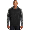 Sport-Tek Men's Black/Black Sport-Wick Mineral Freeze Fleece Colorblock Hooded Pullover
