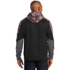 Sport-Tek Men's Deep Red/Black Sport-Wick Mineral Freeze Fleece Colorblock Hooded Pullover