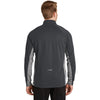 Sport-Tek Men's Charcoal Grey/Charcoal Grey Heather Sport-Wick Stretch Contrast 1/2-Zip Pullover