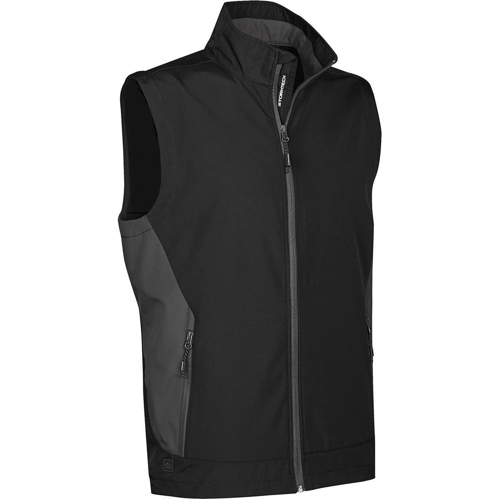 Stormtech Men's Black/Granite Pulse Softshell Vest