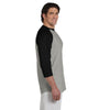 Champion Men's Grey/Black Baseball T-Shirt
