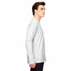 Champion Men's White Heather Vapor Cotton Long-Sleeve T-Shirt