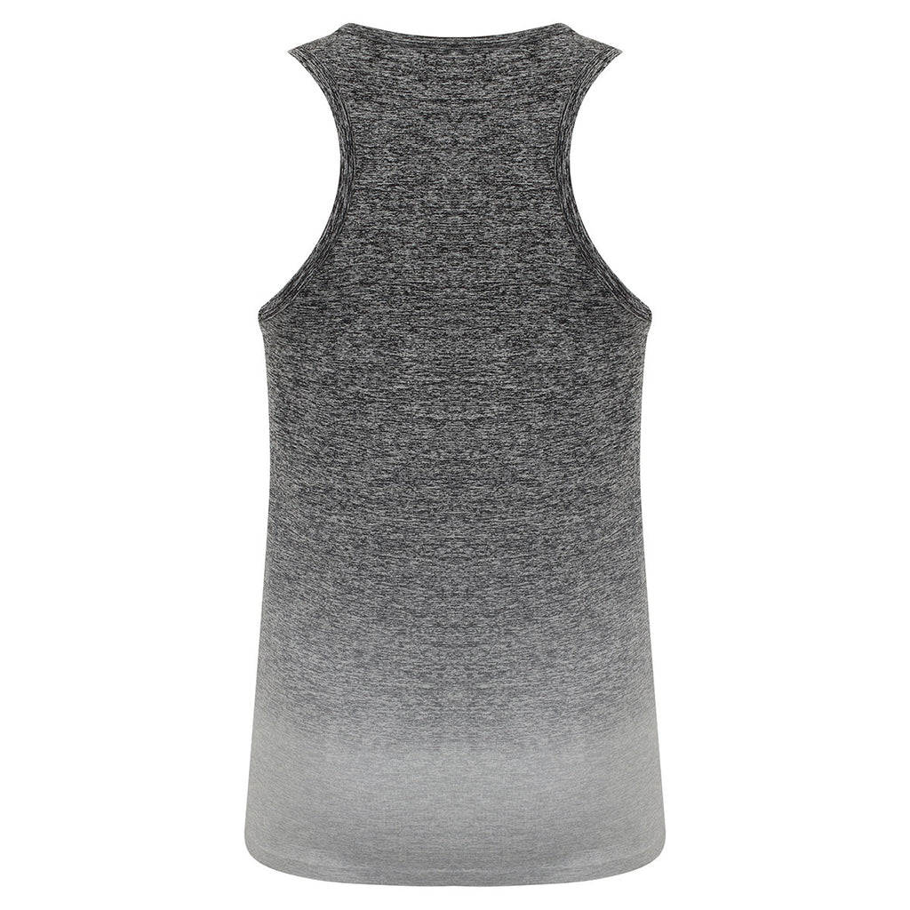 Tombo Women's Dark Grey/ Light Grey Marl Seamless Fade Out Vest