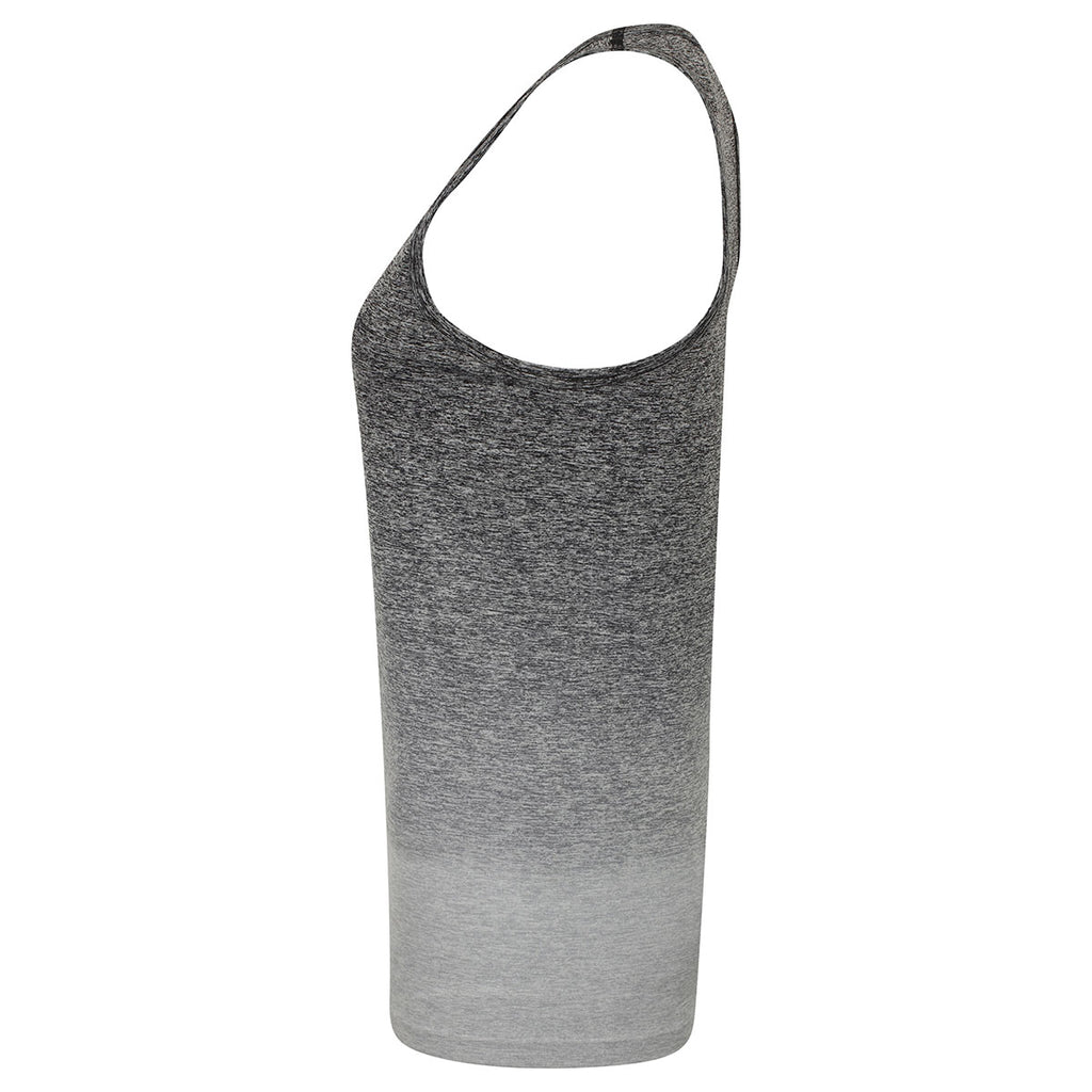 Tombo Women's Dark Grey/ Light Grey Marl Seamless Fade Out Vest