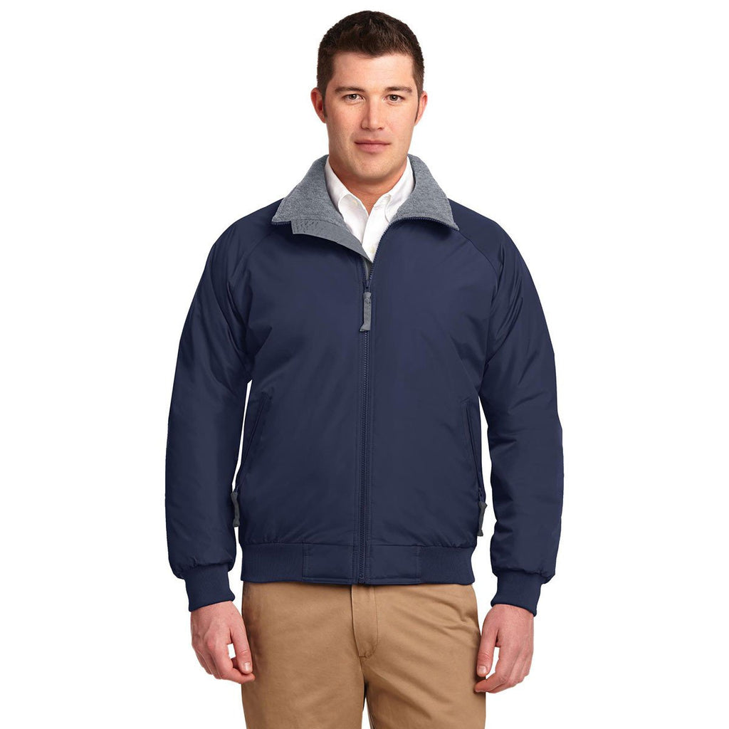 Port Authority Men's True Navy/Grey Heather Tall Challenger Jacket