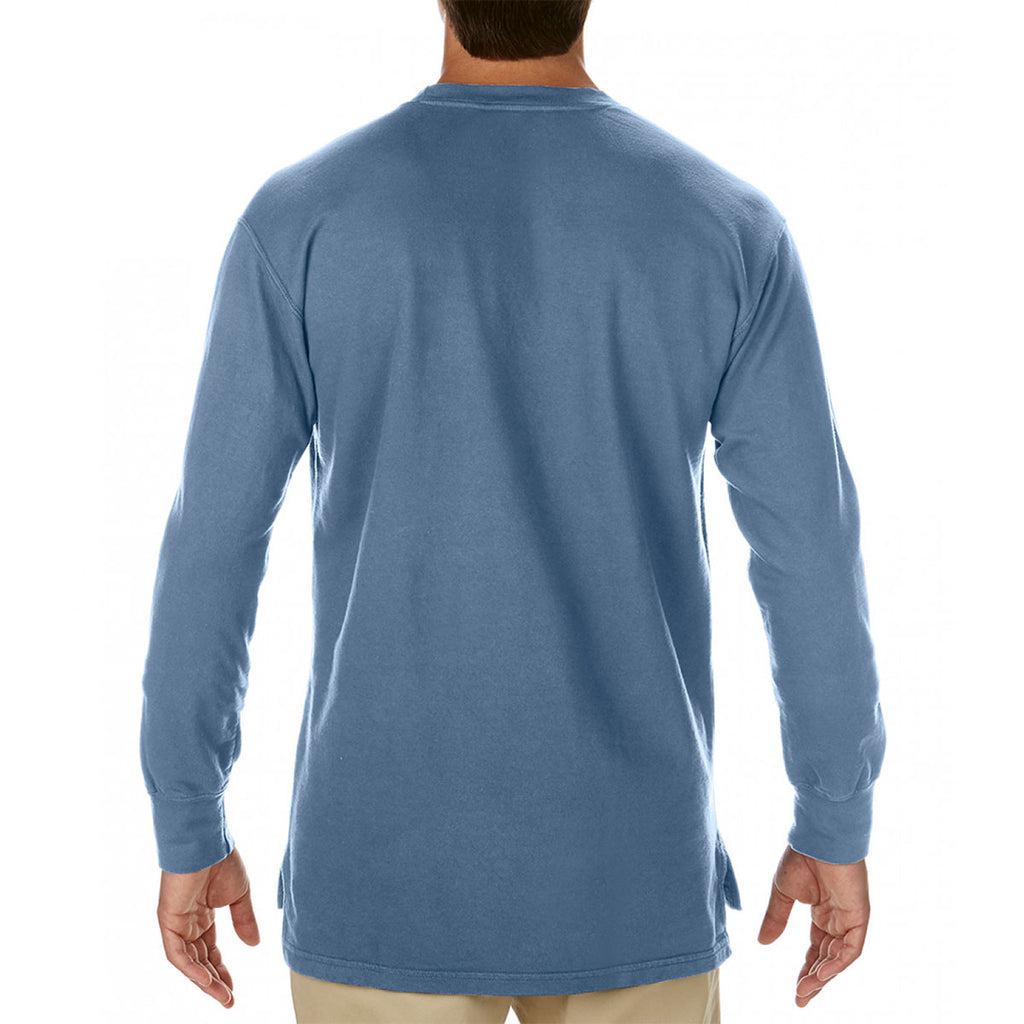 Comfort Colors Men's Blue Jean French Terry Pocket Sweatshirt
