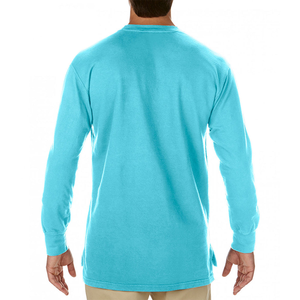 Comfort Colors Men's Lagoon Blue French Terry Pocket Sweatshirt