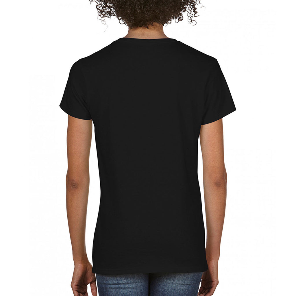 Comfort Colors Women's Black V Neck T-Shirt