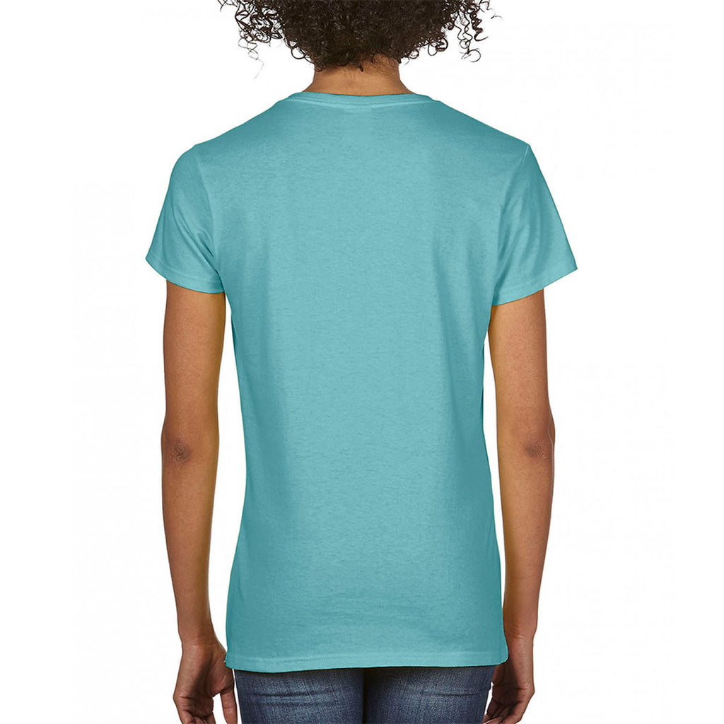 Comfort Colors Women's Chalky Mint V Neck T-Shirt
