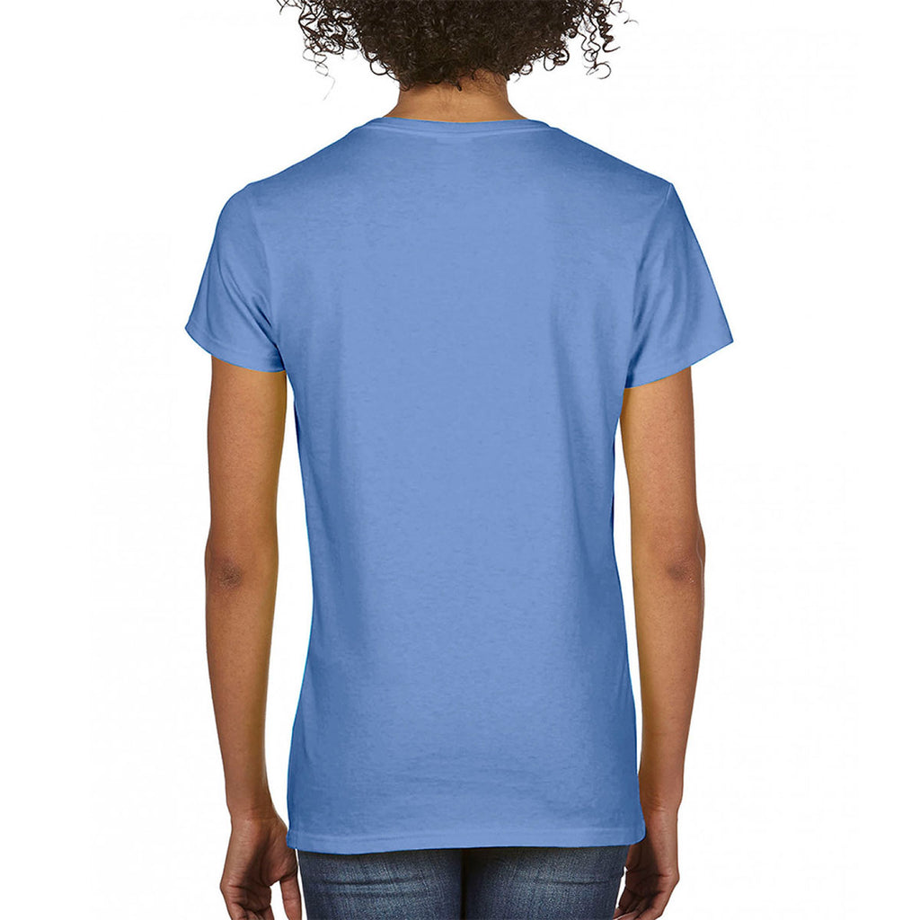 Comfort Colors Women's Flo Blue V Neck T-Shirt