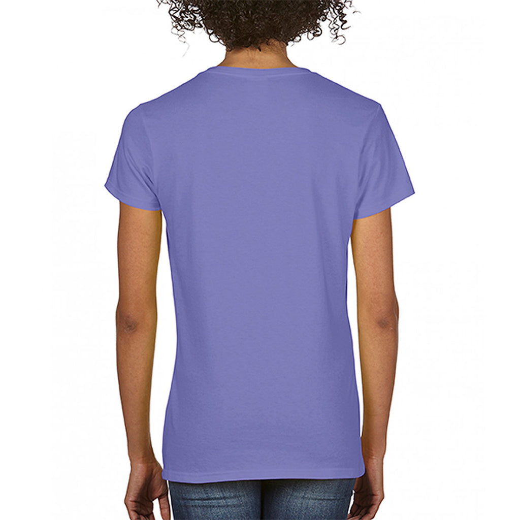 Comfort Colors Women's Violet V Neck T-Shirt