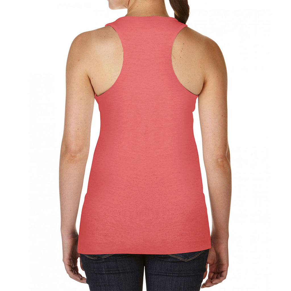 Comfort Colors Women's Neon Red Orange Racer Back Vest
