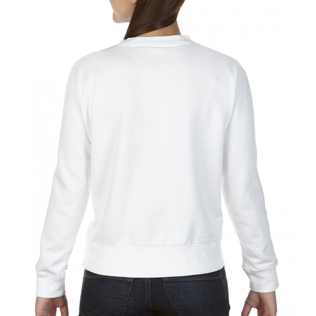Comfort Colors Women's White Drop Shoulder Sweatshirt