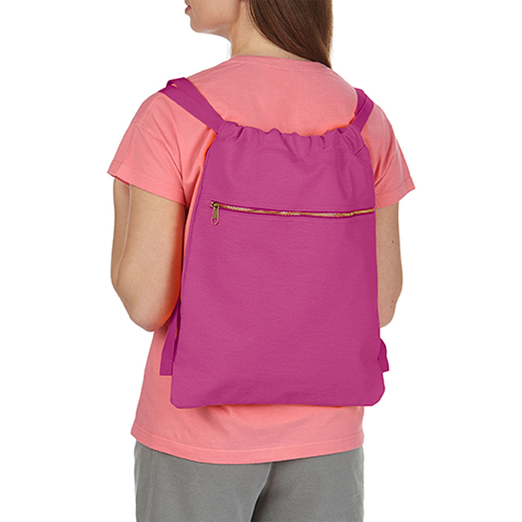 Comfort Colors Raspberry Canvas Cinch Sak