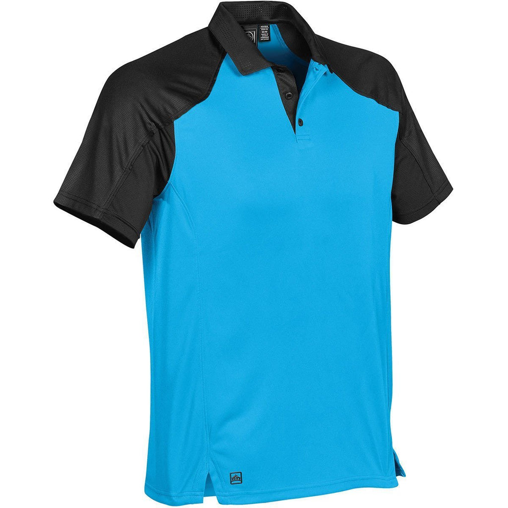 Stormtech Men's Electric Blue/Black Vector Polo