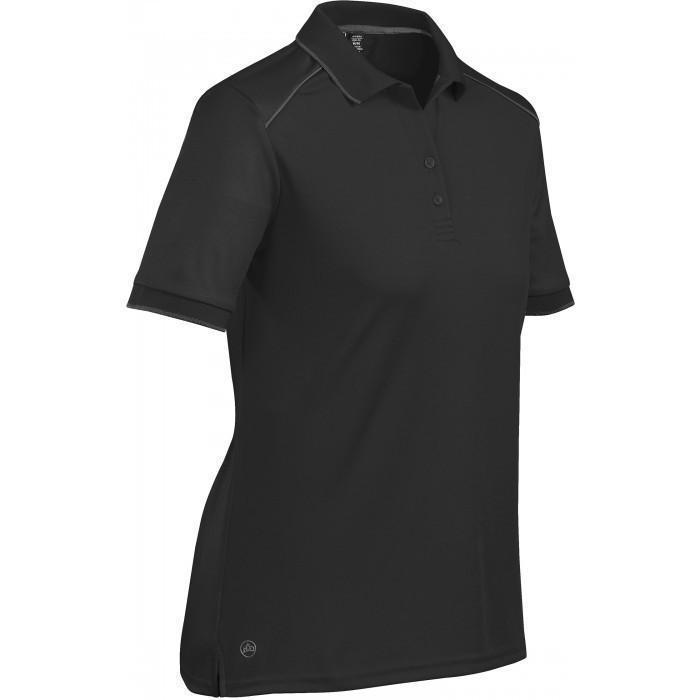 Stormtech Women's Black/Carbon Phantom Embossed Back Polo