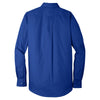 Port Authority Men's True Royal Long Sleeve Carefree Poplin Shirt