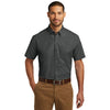 Port Authority Men's Graphite Short Sleeve Carefree Poplin Shirt